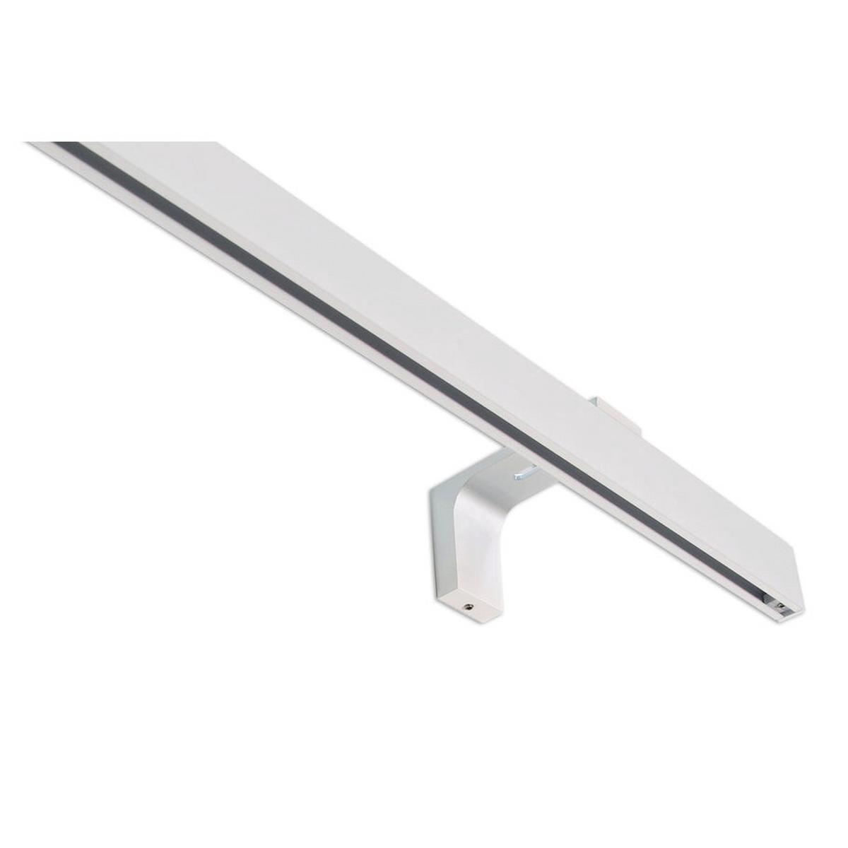GARDINENSCHIENE 1-lauf Loft 250cm - Weiß, Metall (250cm) - Deco-Raum