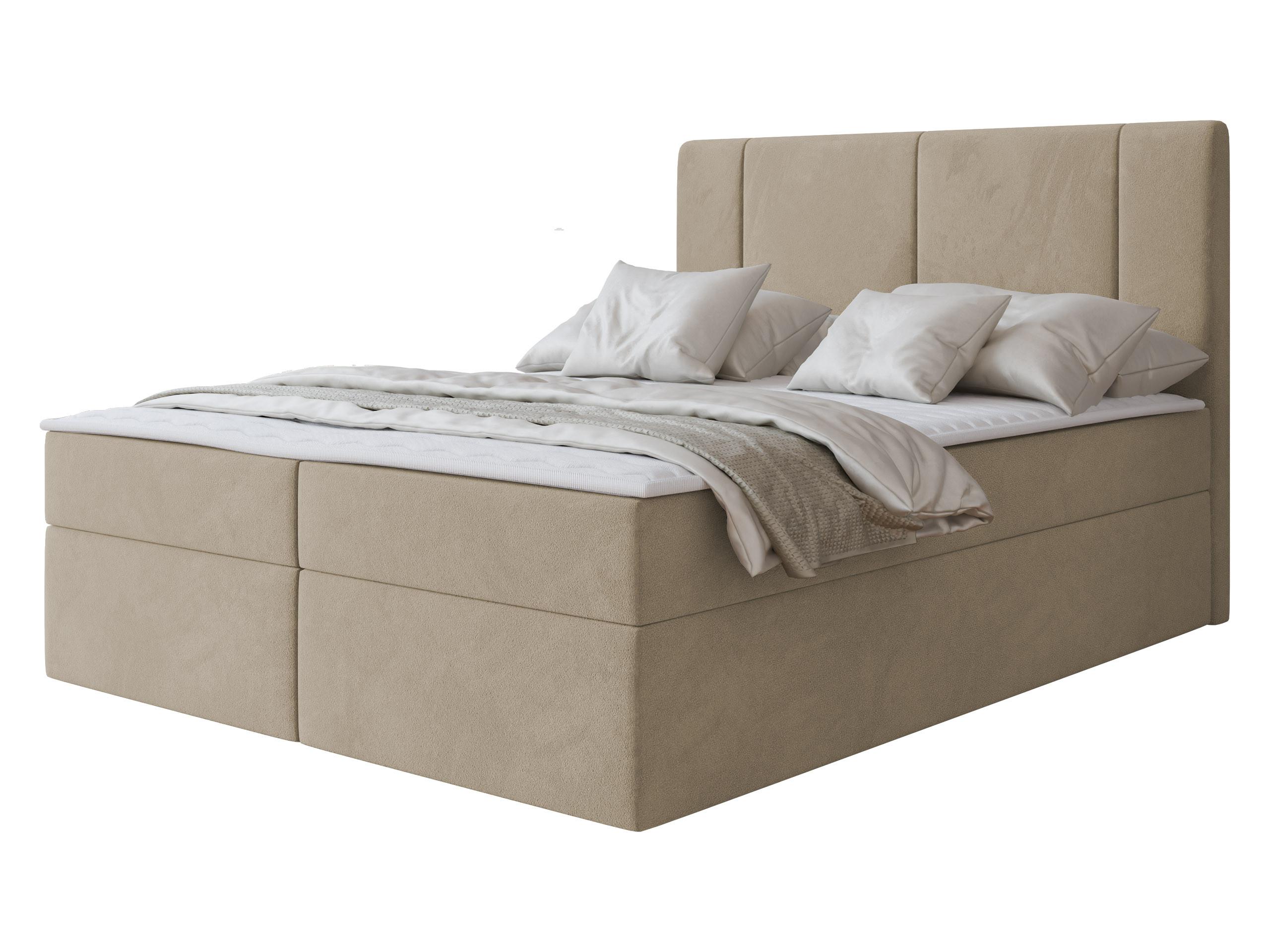 BOXBETT Michelle 160x200 - H3 - Creme/Schwarz, Holzwerkstoff/Kunststoff (160/200cm) - MIRJAN24