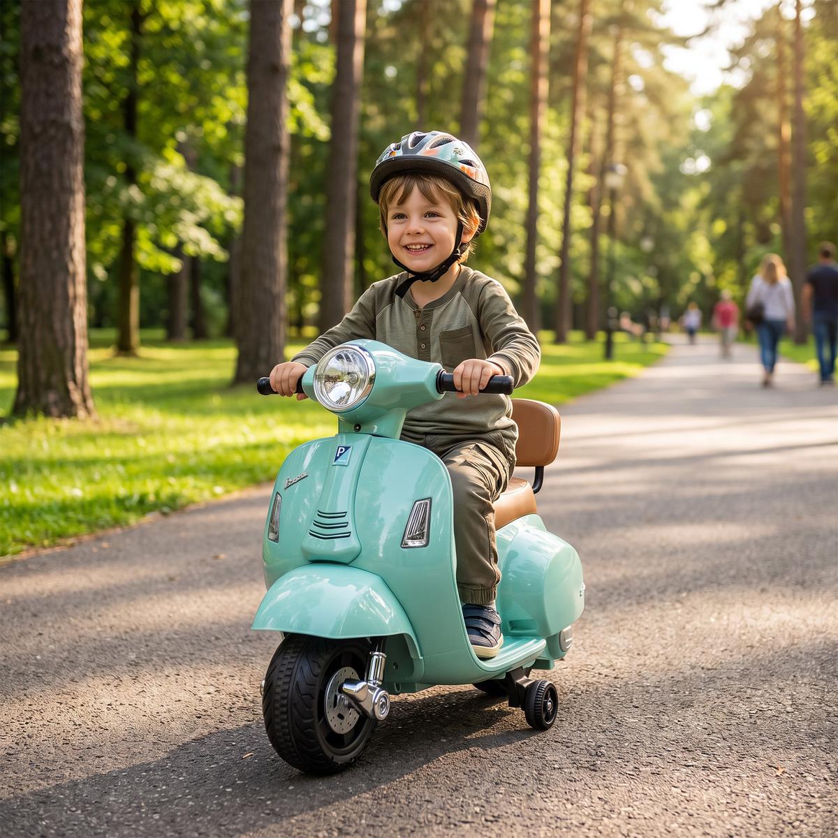 KINDERMOTORRAD Kunststoff Stahl Grün - Grün, Kunststoff (66.5/38/52cm) - AIYAPLAY