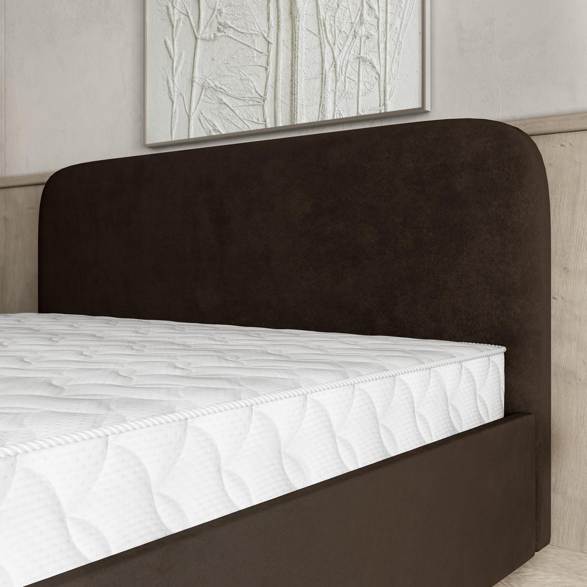 POLSTERBETT RENIVE K 120x200 cm mit Bettkästen - Braun - Braun, Holz/Textil - MASSENO