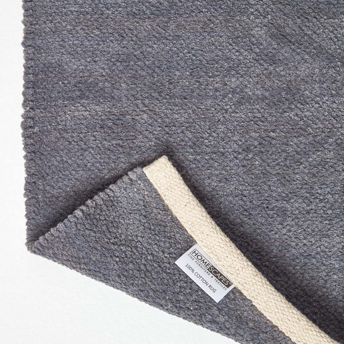 HANDWEBTEPPICH-LÄUFER Chenille 66/200 cm - Dunkelgrau, Textil (66/200cm) - Homescapes