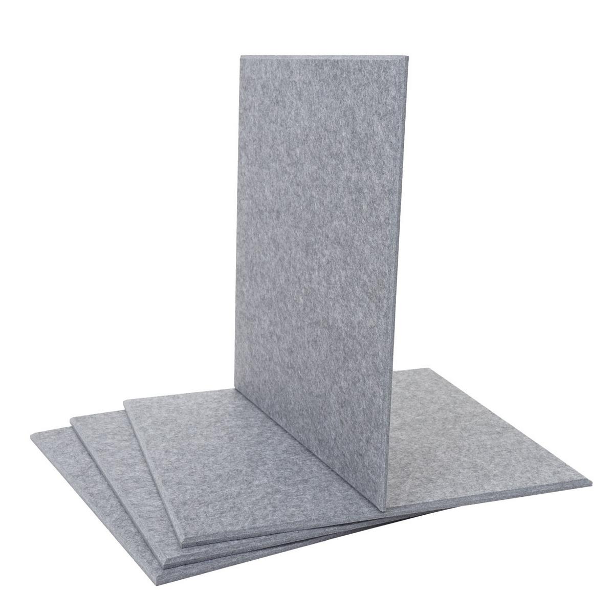 AKUSTIKWANDPANEEL Grau Komplett-Set - Grau, Textil (50/50/1cm) - MCW
