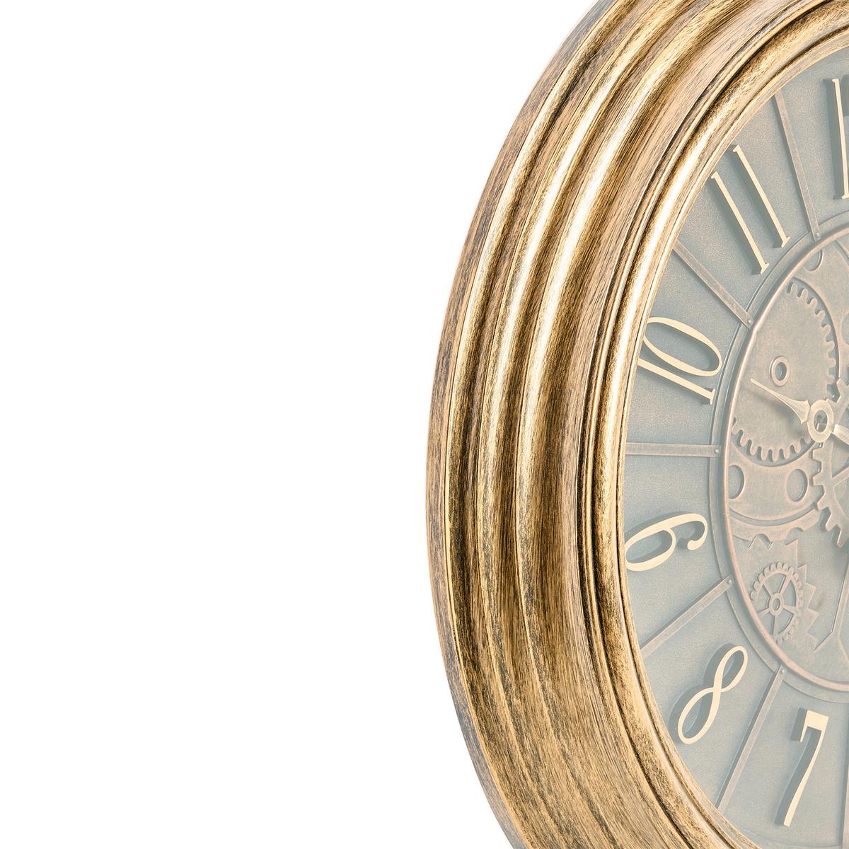 WANDUHR Gold Caudete - Goldfarben/Schwarz, Kunststoff (50/50/6cm) - Beliani