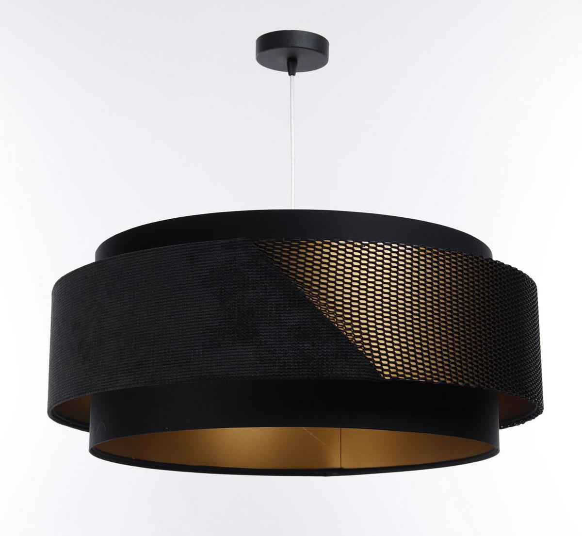 HÄNGELEUCHTE Gold 60/25 cm - Schwarz, Kunststoff (60/1.9/25cm) - ONZENO