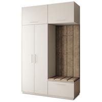 GARDEROBENSCHRANK REMA 150/240/60 cm Modern Garderobe-Set Kaschmir - Kaschmir/Mokka, Holzwerkstoff (150/240/60cm) - MASSENO