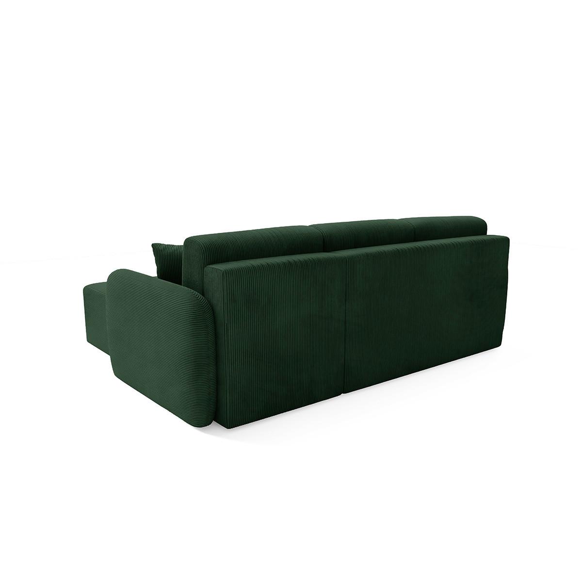 ECKSOFA Dora 3 Sitzplätze Tannengrün - Grün, Holz (245/185cm) - Petits-meubles
