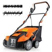VERTIKUTIERER und Rasenlüfter Orange - Orange, Metall (109/113/64cm) - COSTWAY