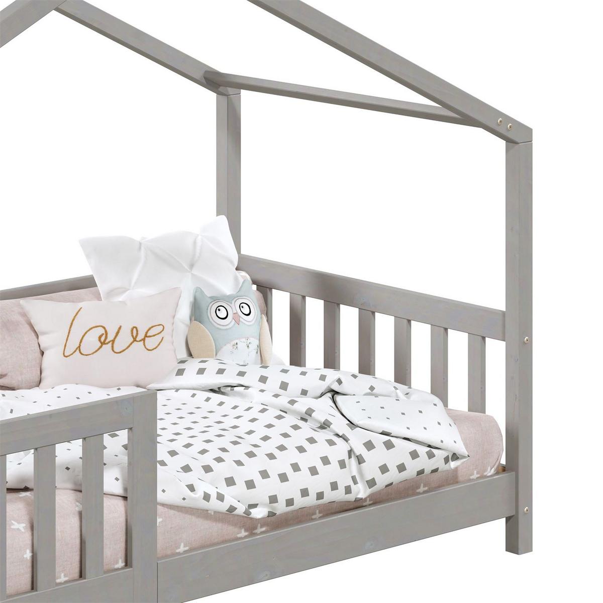 HAUSBETT LISAN 90x200 cm grau - Grau, Holz (96/138/206cm) - IDIMEX