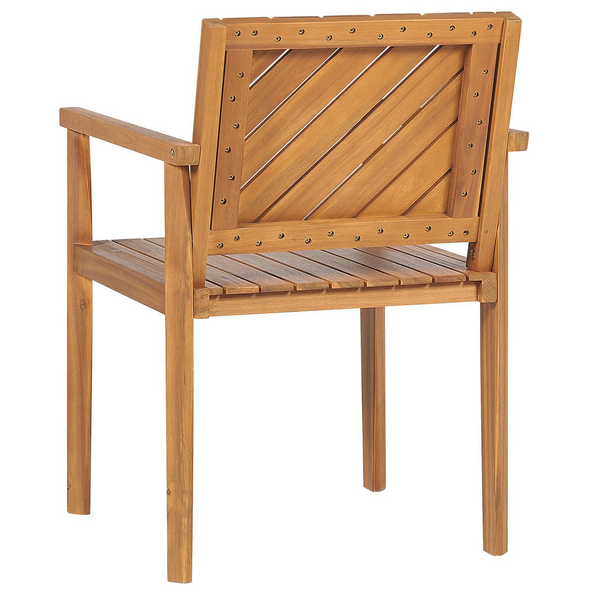 GARTENMÖBEL SET 4-Sitzer Akazienholz hellbraun Baratti - Hellbraun, Holz - Beliani