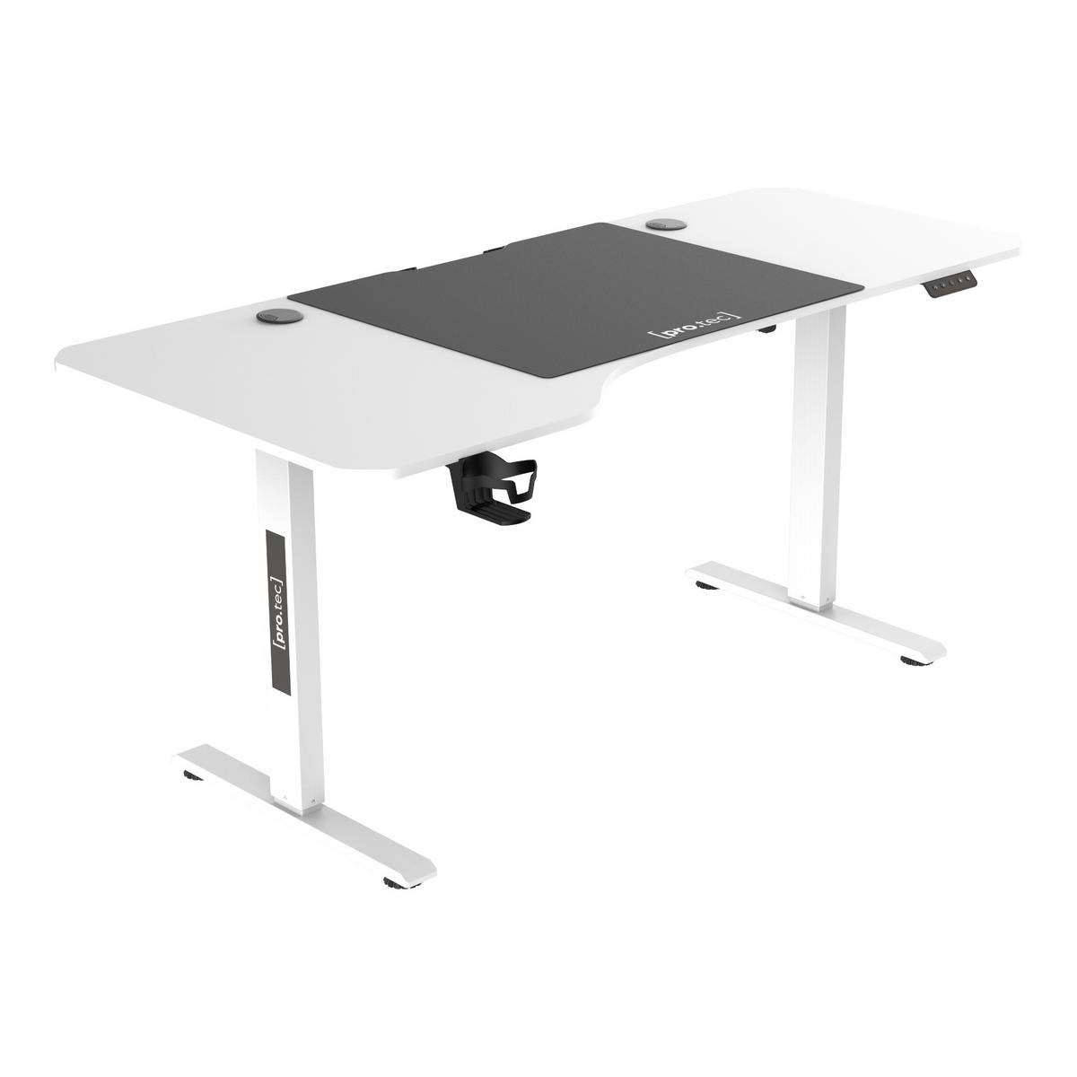 VERSTELLBARER TISCH Stryn - Weiß, Holzwerkstoff/Metall (75/160/117cm) - pro.tec