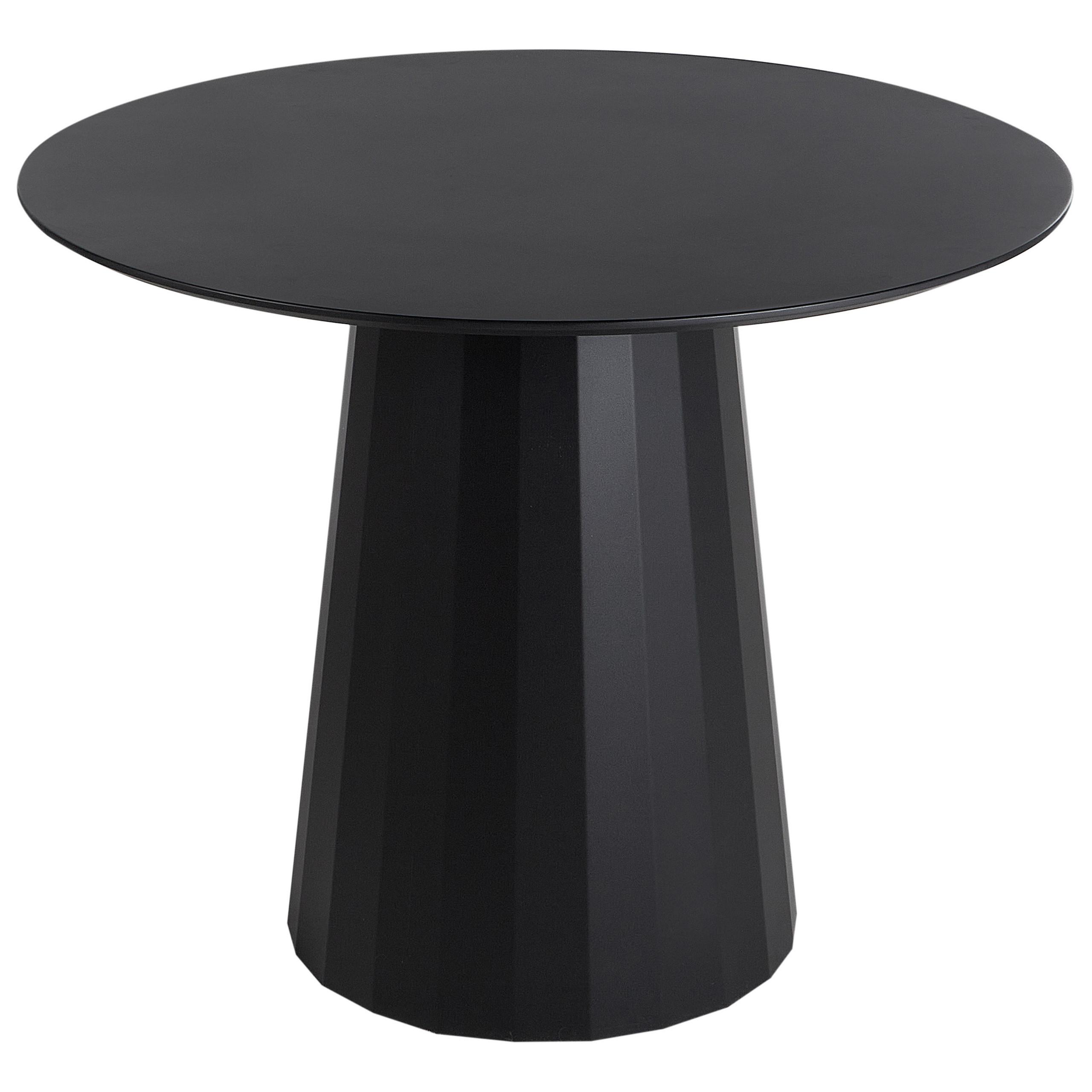 ESSTISCH Schwarz 100/100 cm Metall Plato - Schwarz, Metall (100/100/75cm) - Beliani
