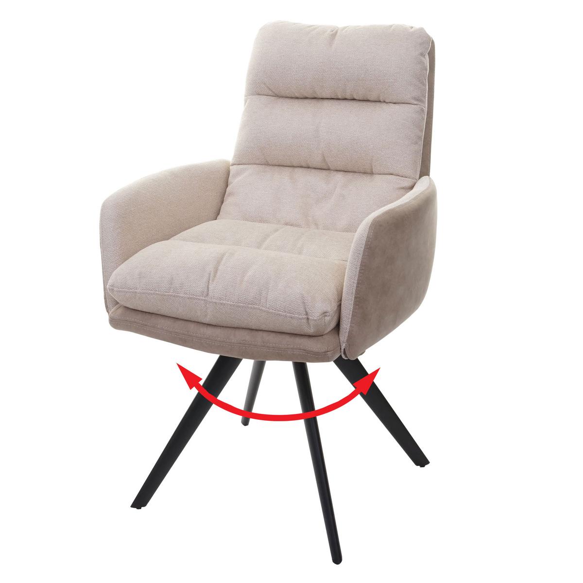 ESSZIMMERSTUHL Cremeweiß - Creme/Weiß, Textil (59/93/68cm) - MCW