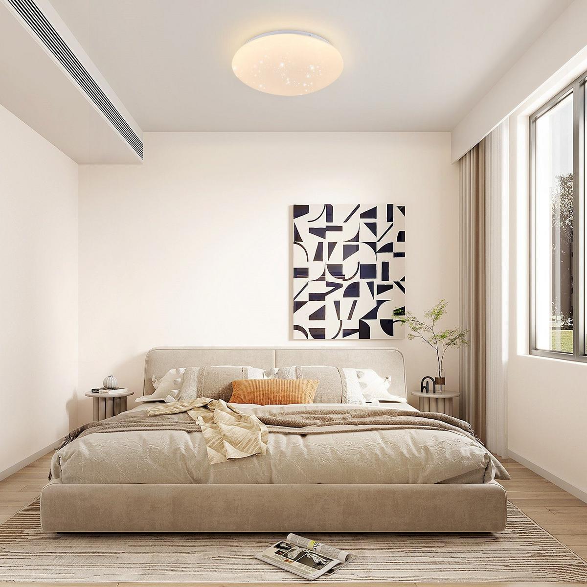 LED-DECKENLEUCHTE Ulmenzahn 25.2/6.2/25.2 cm - Weiß, Kunststoff (25.2/25.2/6.2cm) - ZMH