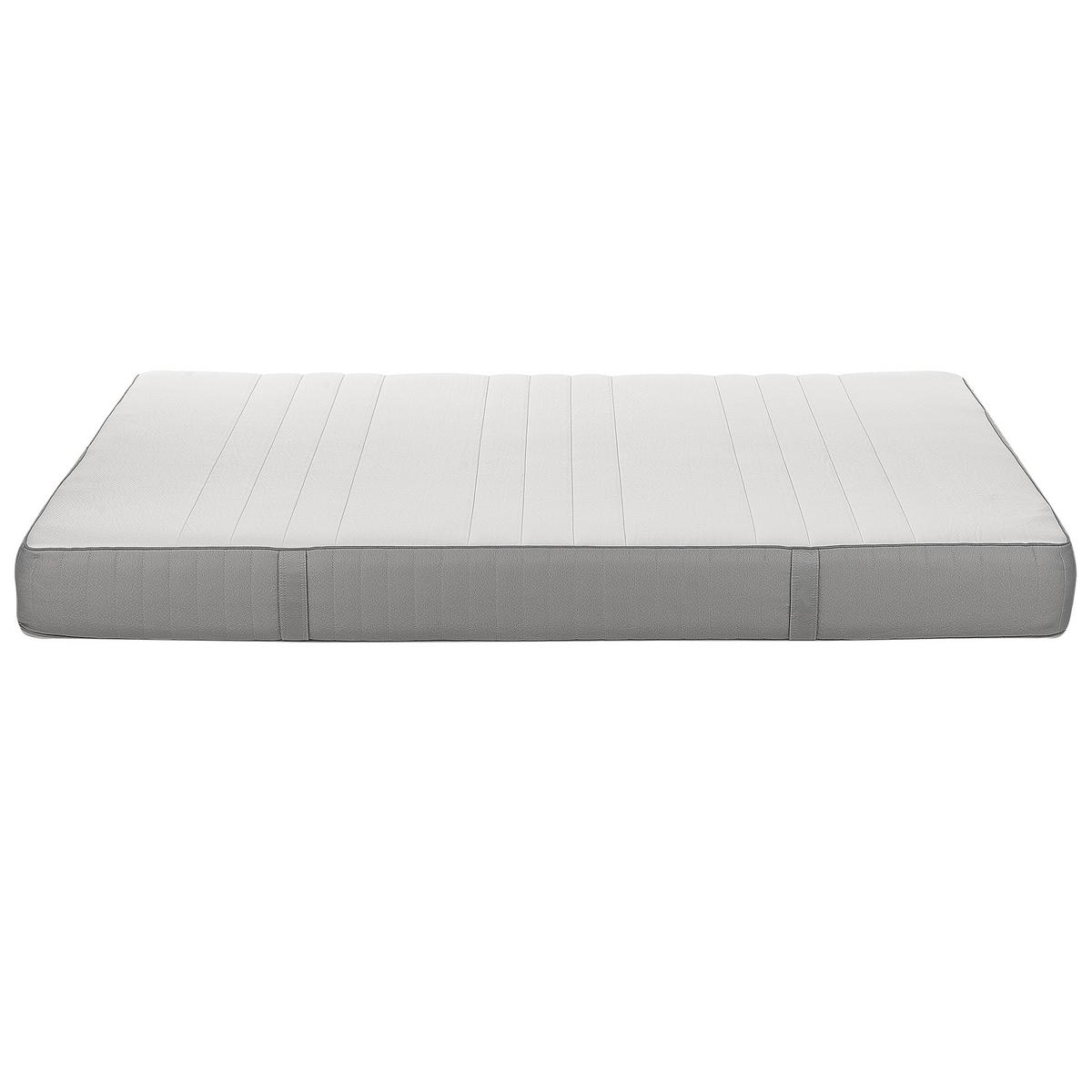 GEL-MEMORY-SCHAUMMATRATZE H2/3 Mittel 160/200 cm Happiness - Weiß, Textil (160/200cm) - Beliani