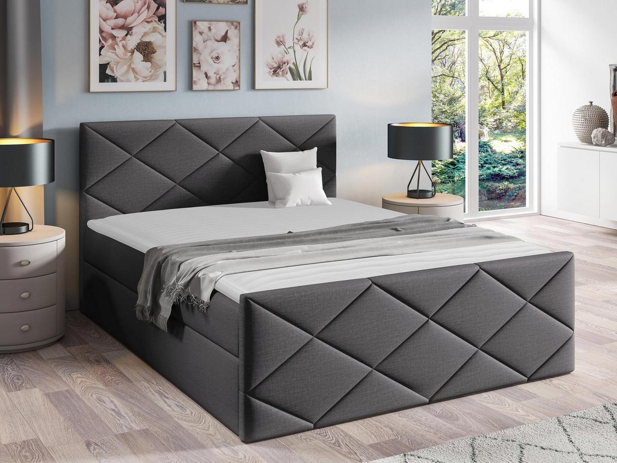BOXBETT Herkules - H3 - Alufarben, Holz (160/200cm) - MIRJAN24