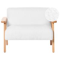 KINDERSOFA Bouclé Weiß Lalmo - Weiß, Textil (74/54/48cm) - Beliani