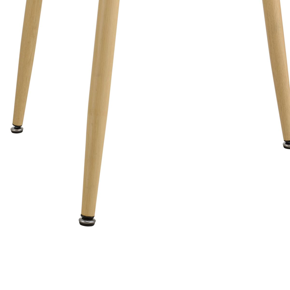ESSTISCH Hessen - Weiß/Braun, Holzwerkstoff/Metall (80/80/74cm) - [en.casa]