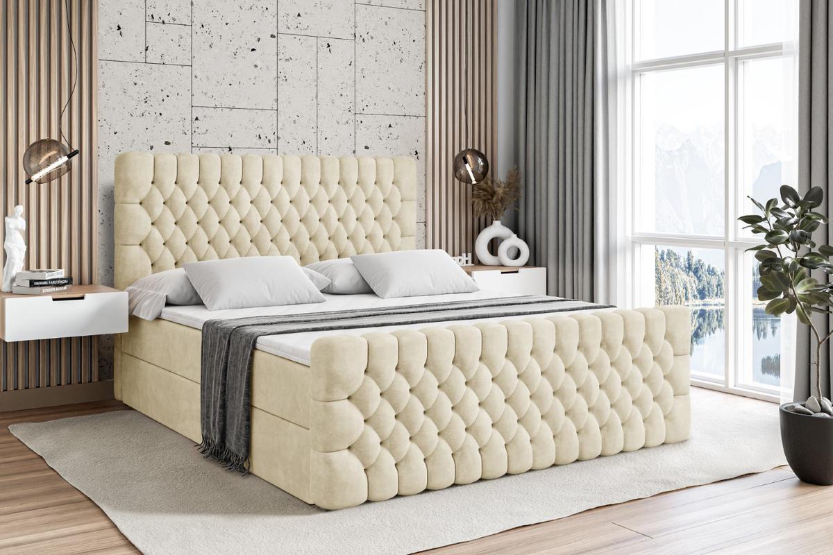 BOXBETT SERENE-Z - 140 x 200 - H3 - Beige - Beige, Holzwerkstoff (140/200cm) - ALTDECOR