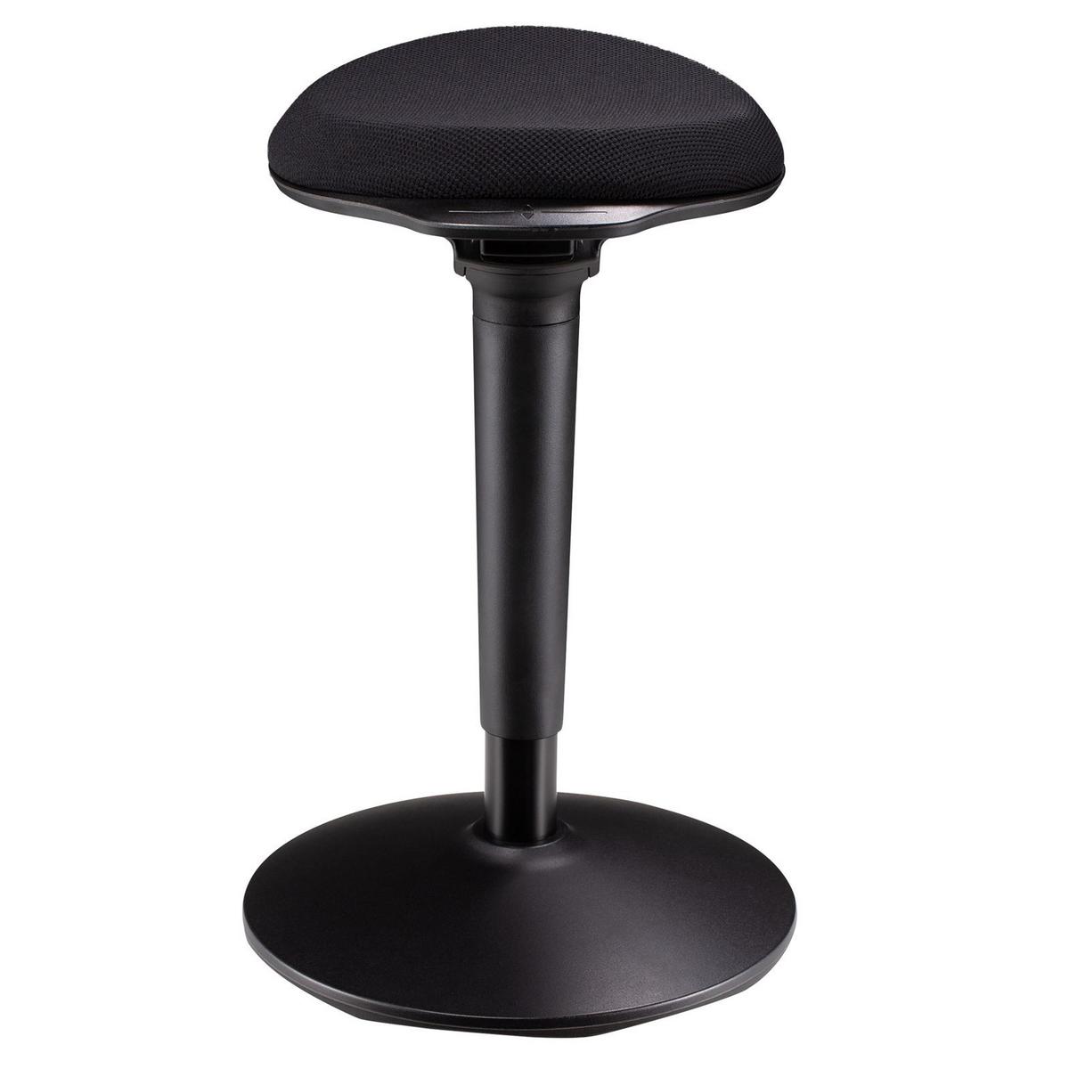 BÜROHOCKER ASTORIA schwarz - Schwarz, Textil (42/73/38cm) - CARO-Möbel