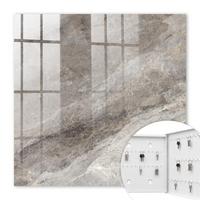 SCHLÜSSELBOX Weiß 30x30 cm – Türöffnung nach rechts - Steintextur - Grau, Metall (30/30/5cm) - TULUP