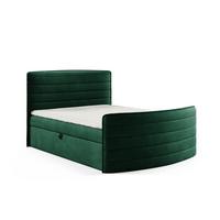 BOXBETT Ambra In Elisa Velvet - Grün, Holzwerkstoff/Textil (160/200cm) - Fun Möbel