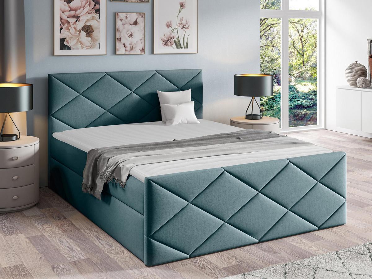 BOXBETT Herkules - H3 - Blaugrau, Holz (160/200cm) - MIRJAN24