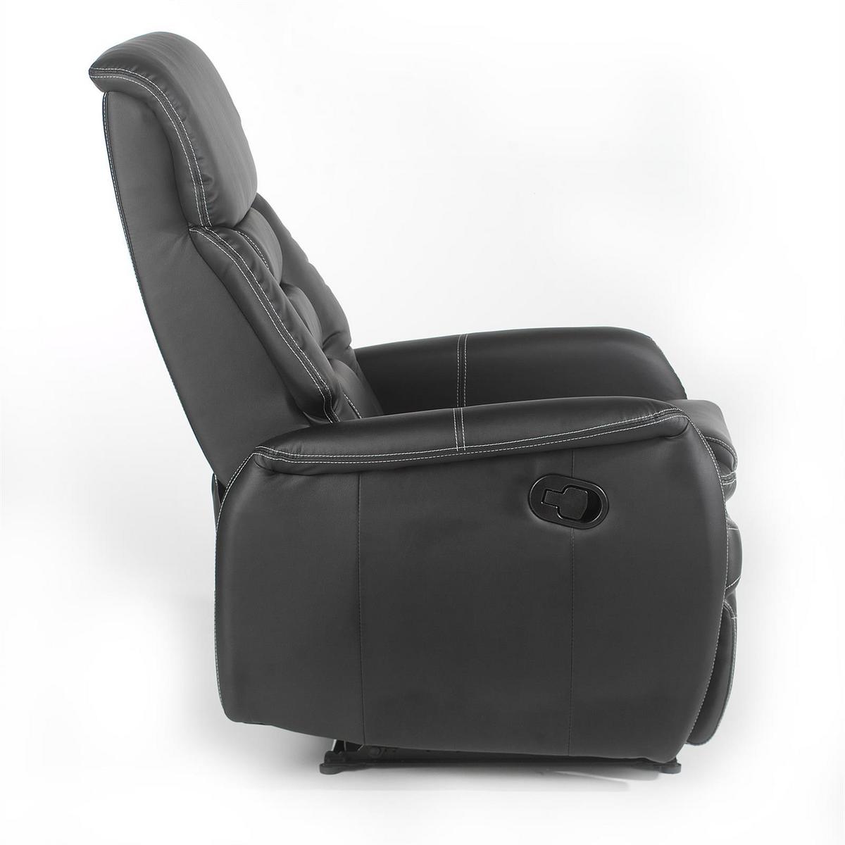 FERNSEHSESSEL SOPHIE schwarz - Schwarz, Textil (72/106/87cm) - IDIMEX