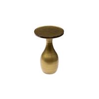 BEISTELLTISCH MOKKA Gold Glas - Goldfarben, Glas/Metall (30/30/45cm) - KAWOLA