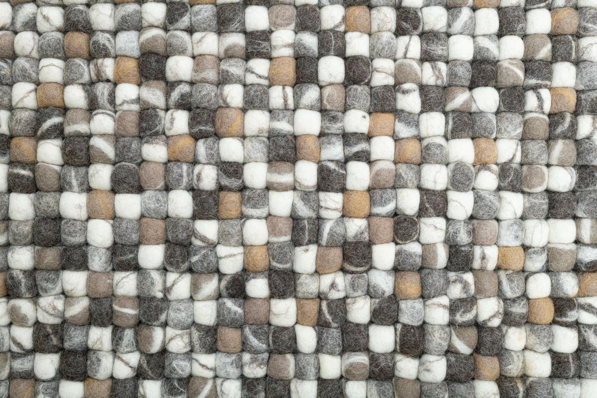 FILZTEPPICH Felty 34x34 cm - Naturfarben, Textil (34/34cm) - THEKO