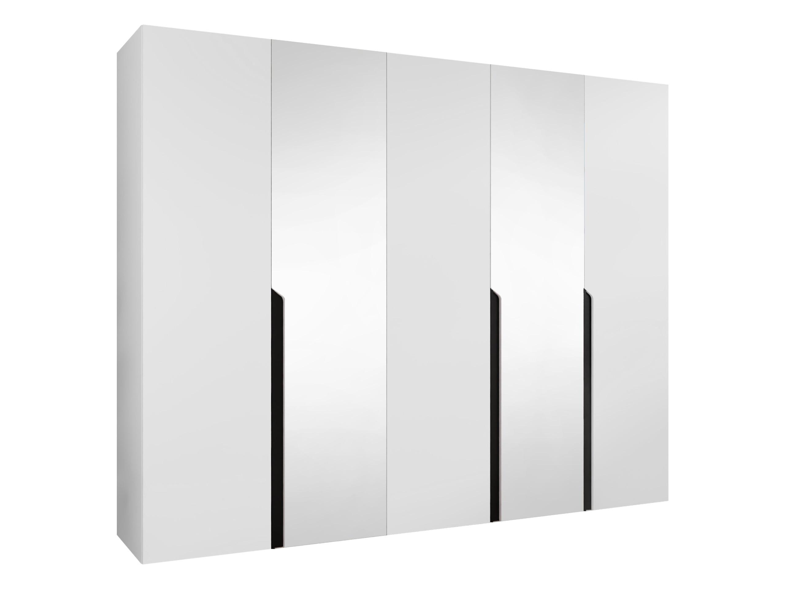 DREHTÜRENSCHRANK Mila II 250 - Schwarz/Weiß, Holzwerkstoff/Kunststoff (250/202/52cm) - MIRJAN24