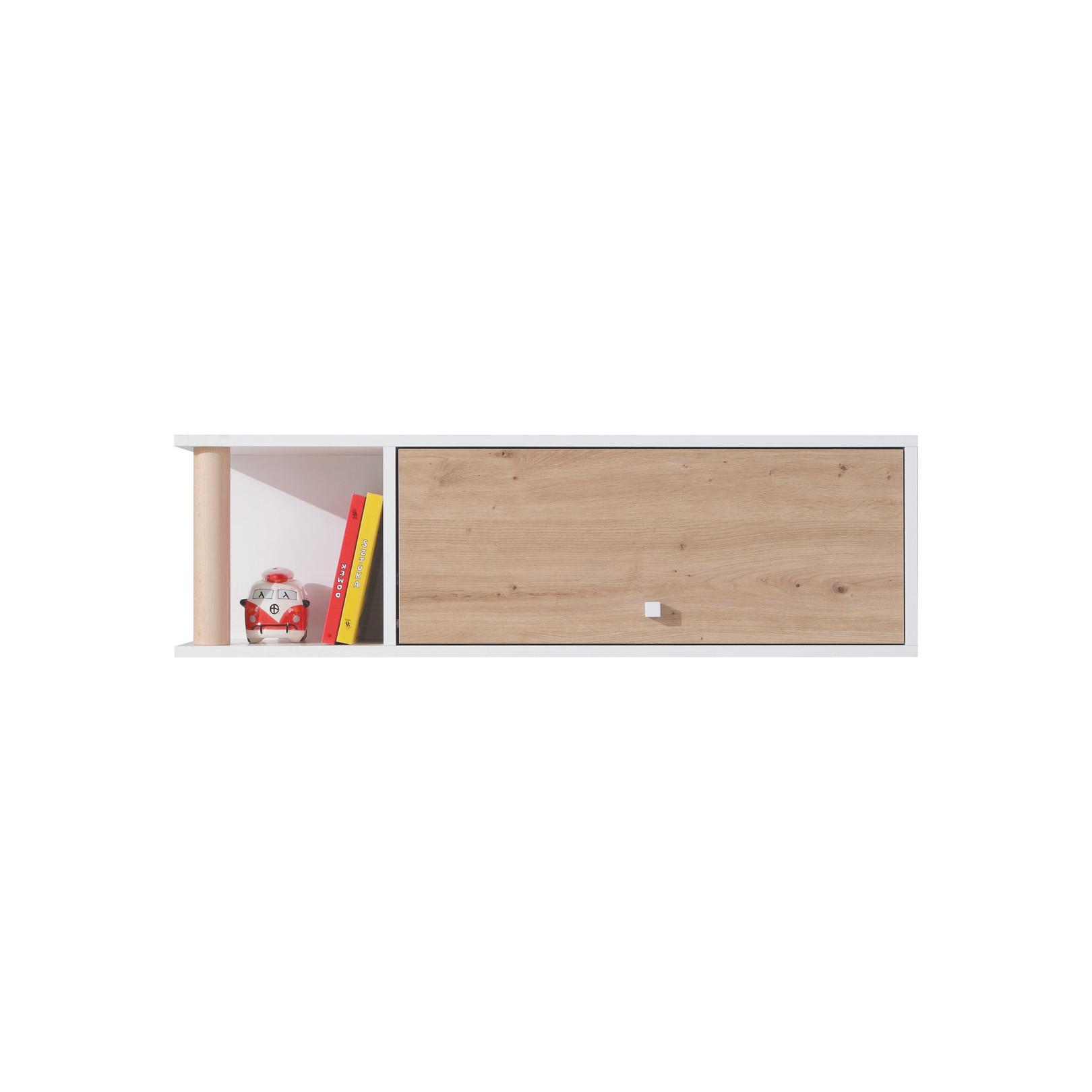 WANDREGAL Figo mit 1 Tür und 1 Regale - Weiß/Eiche Artisan, Holzwerkstoff (125/35/25cm) - Beautysofa