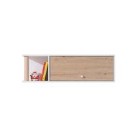 WANDREGAL Figo mit 1 Tür und 1 Regale - Weiß/Eiche Artisan, Holzwerkstoff (125/35/25cm) - Beautysofa