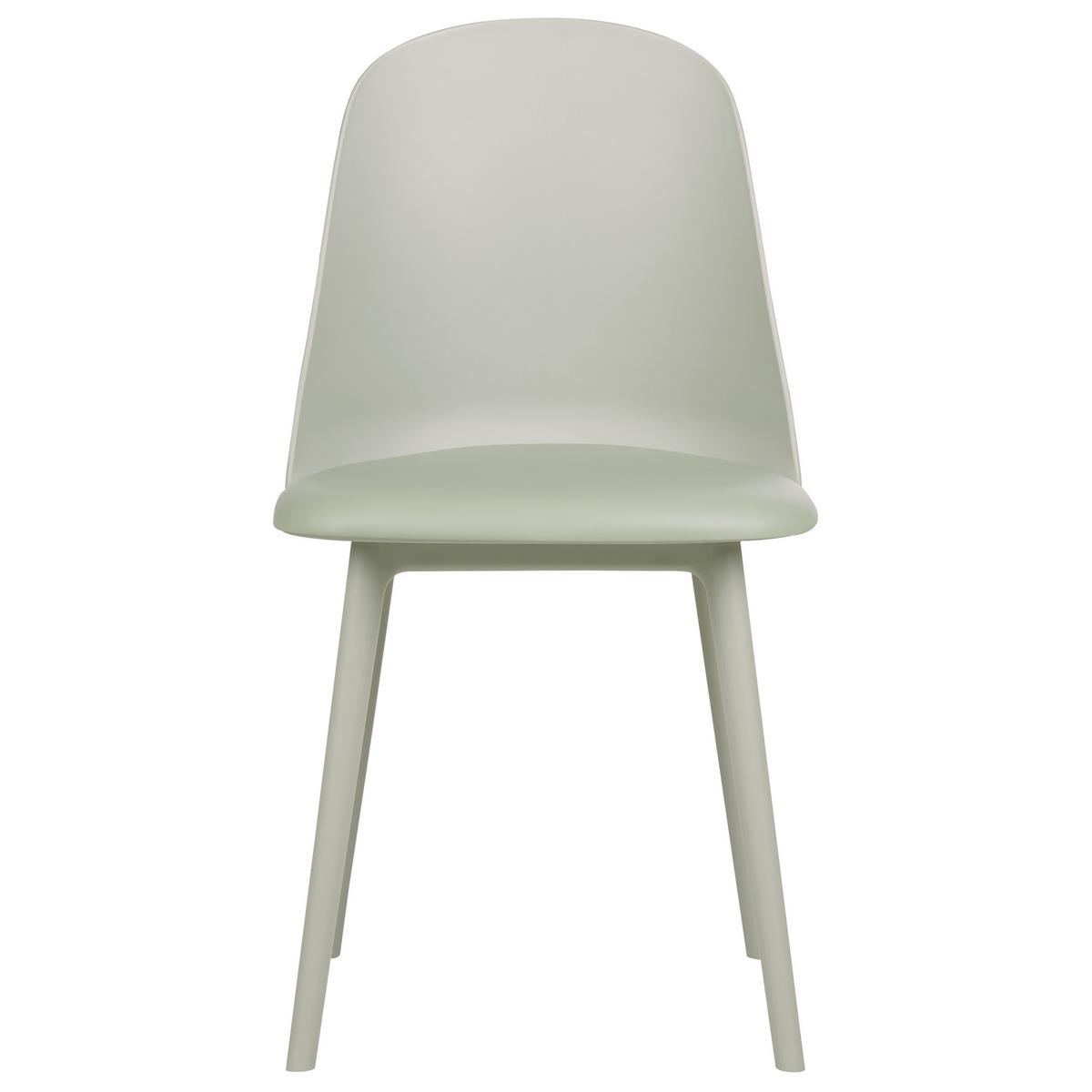 ESSZIMMERSTUHL 2er-Set Kunststoff/Kunstleder hellgrün Fomby - Grün, Kunststoff (45/82/43cm) - Beliani