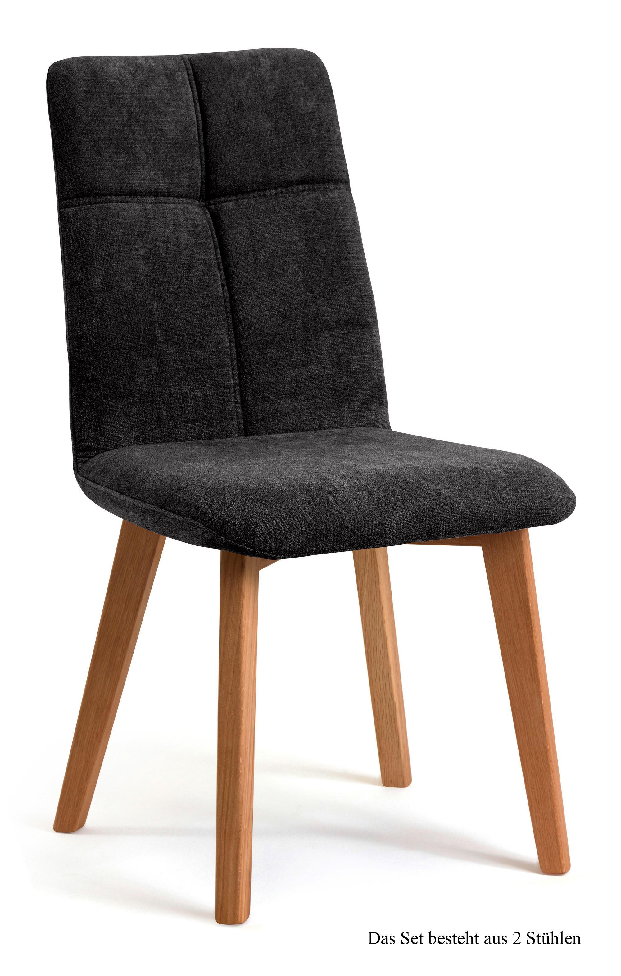 ESSZIMMERSTUHL (2er-Set) Dillian 47x92x60 Eiche geölt/Anthrazit - Eichefarben/Anthrazit, Kunststoff (60/92/47cm) - 58aufmkessel