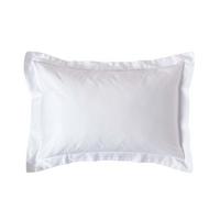 BIO-KISSENBEZUG Satin mit Stehsaum, Fadendichte 400 - Weiß, Textil (48/74cm) - Homescapes