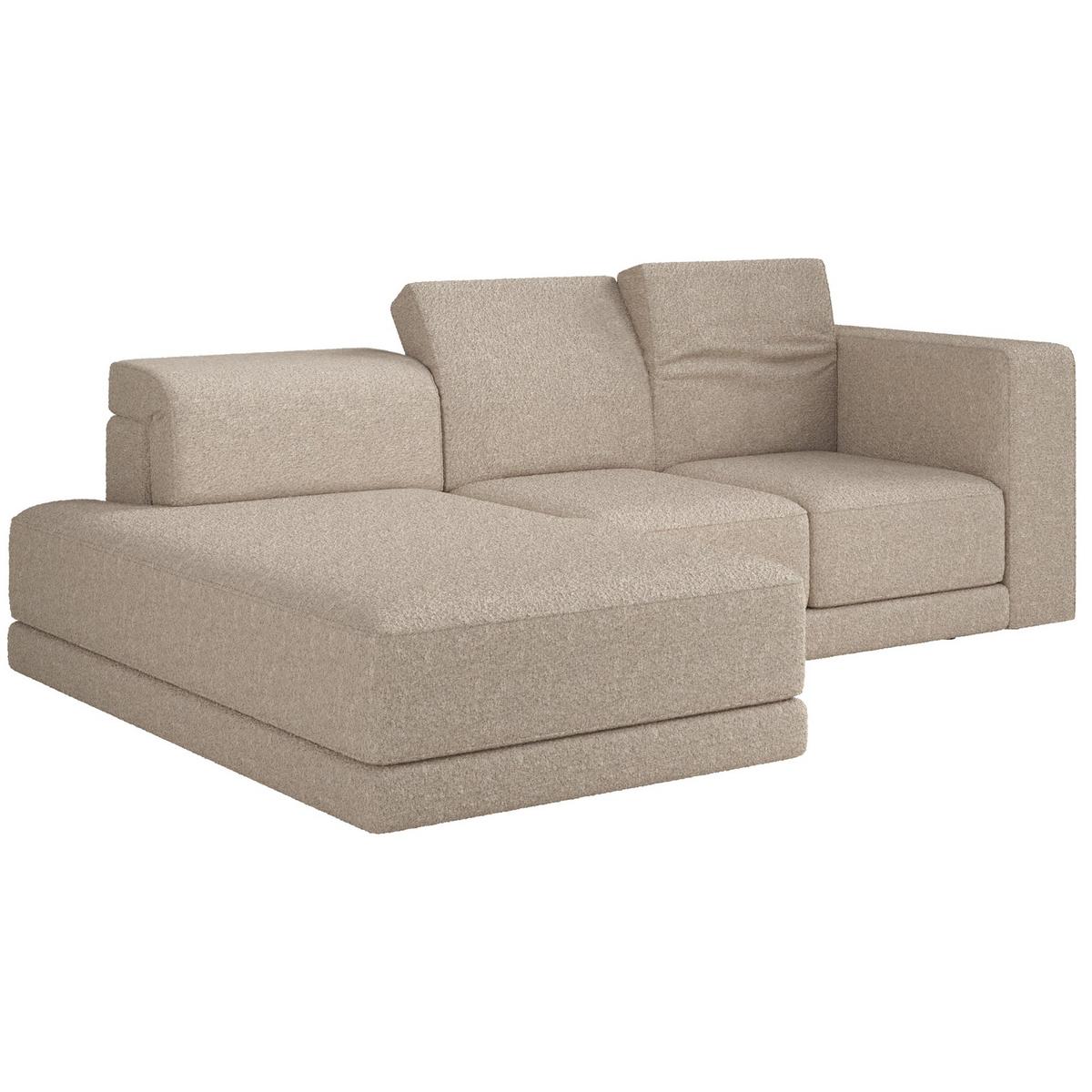 ECKSOFA Novals L-Form, 4-Sitzer, links 278 cm - Ecru/Schwarz, Holz/Kunststoff (278/168cm) - Selsey