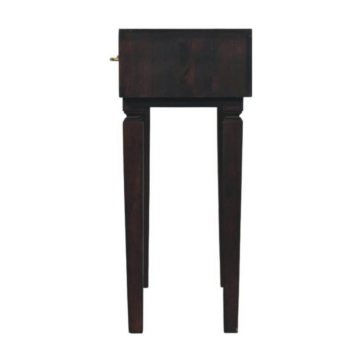 KONSOLENTISCH Rich-Velvet-Mocha-Finish, 2 Schubladen, Dunkelbraun - Dunkelbraun, Holz (80/35/82cm) - Artisan Furniture