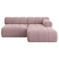 ECKSOFA modulares Sofa Razon-L1 - 190x160x70 cm Rosa Cord - Rosa, Holzwerkstoff/Textil (190/160cm) - ALTDECOR