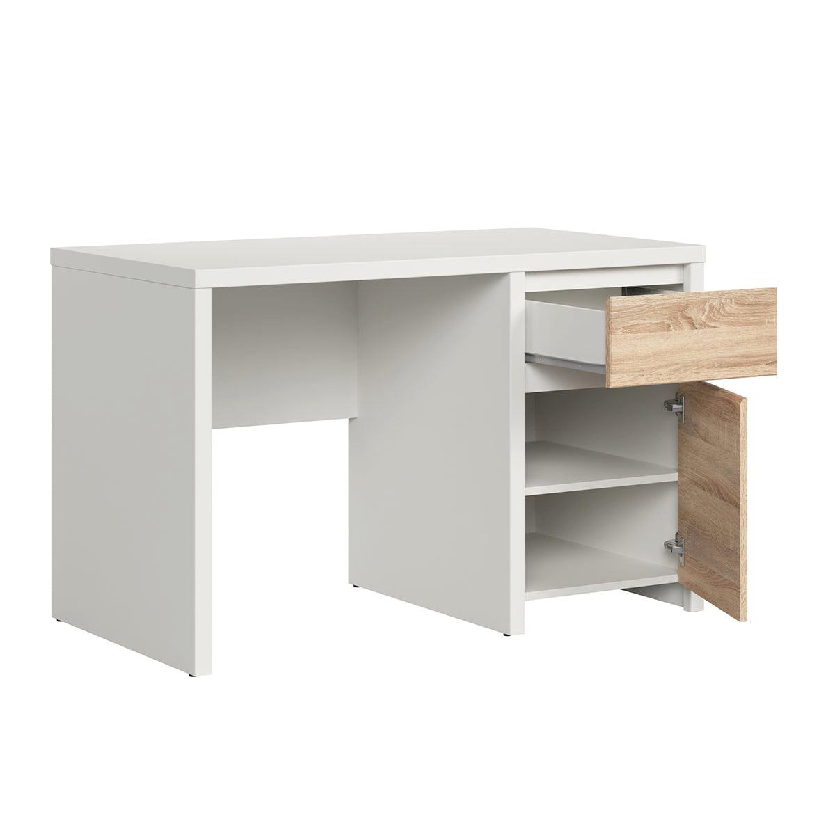 SCHREIBTISCH Soren Holz und Weiß - Weiß, Holzwerkstoff (120/65/77cm) - Petits-meubles