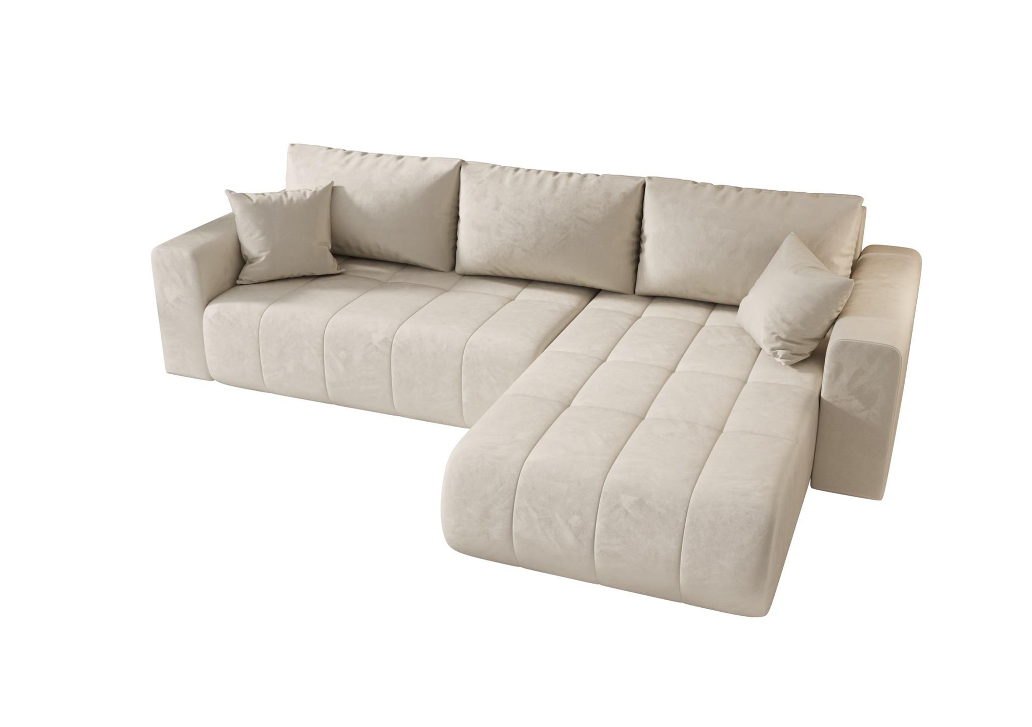 ECKSOFA Camila - Creme, Holzwerkstoff/Textil (280/185cm) - Fun Möbel