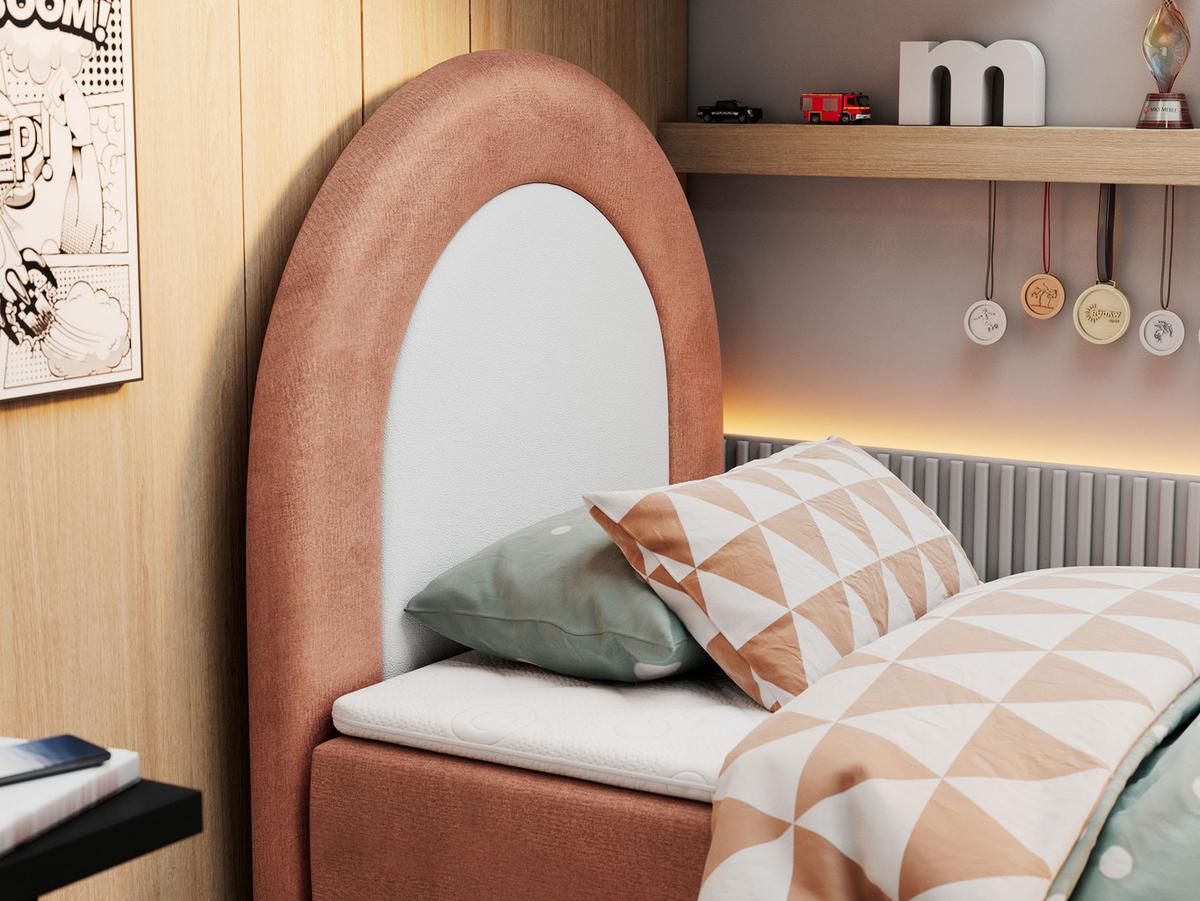 BOXBETT NEST 90/180 Rosa Velvet hydrophob - H3 - Hellrosa, Holz/Textil (90/180cm) - MKS