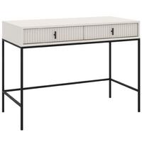 KONSOLENTISCH Marvello mit 2 Schubladen, Kaschmir+Schwarz - Kaschmir/Schwarz, Holzwerkstoff/Metall (50/154/77cm) - Beautysofa
