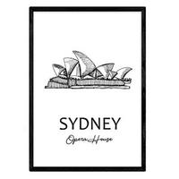 POSTER Städte Denkmäler Sydney Opera House A4 Rahmenlos - Klar, Papier (29.7/5/21cm) - Nacnic