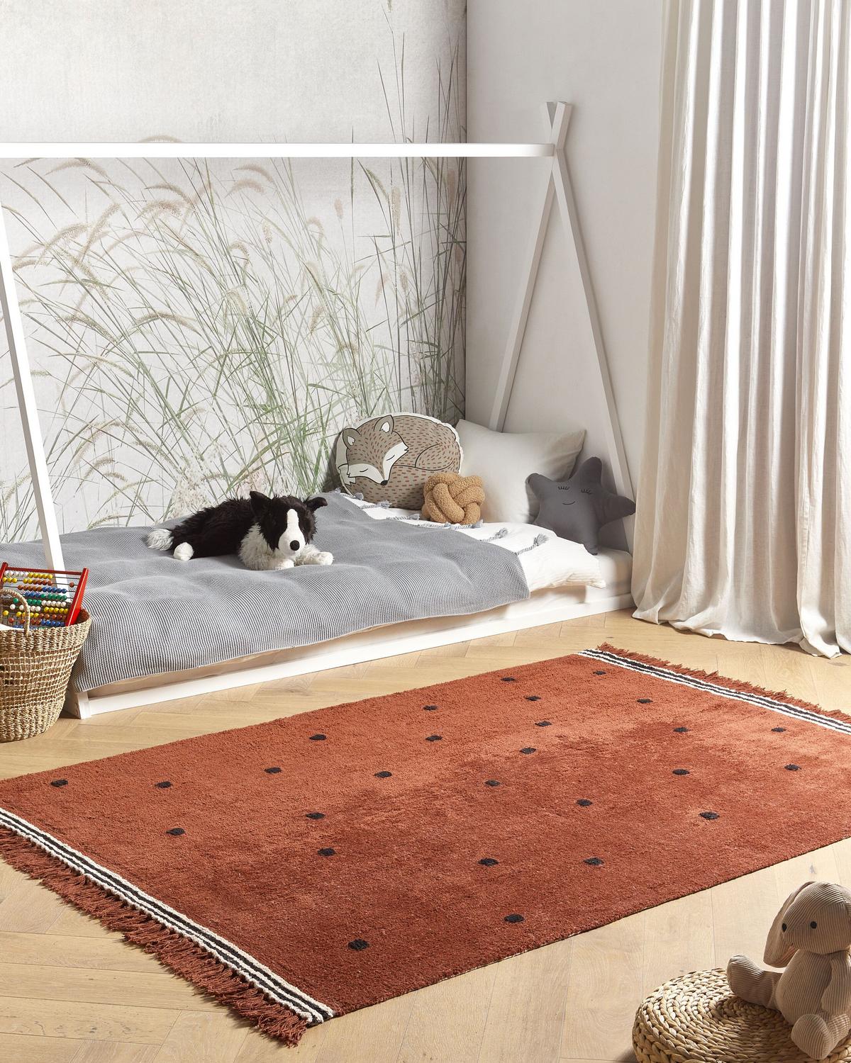 KINDERTEPPICH Laza 200/140 cm - Braun, Textil (140/200cm) - Beliani