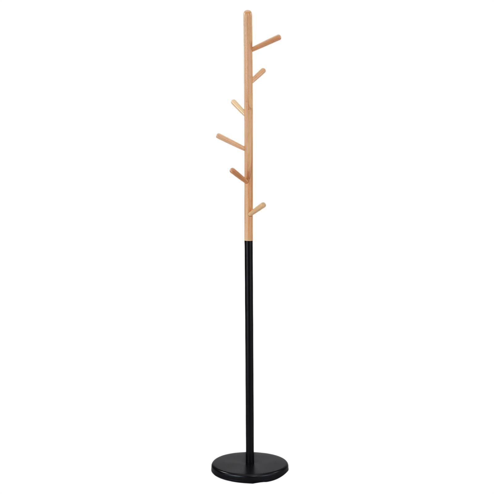 KLEIDERSTÄNDER ENRICO schwarz/natur - Schwarz/Naturfarben, Holz (28/171/28cm) - IDIMEX