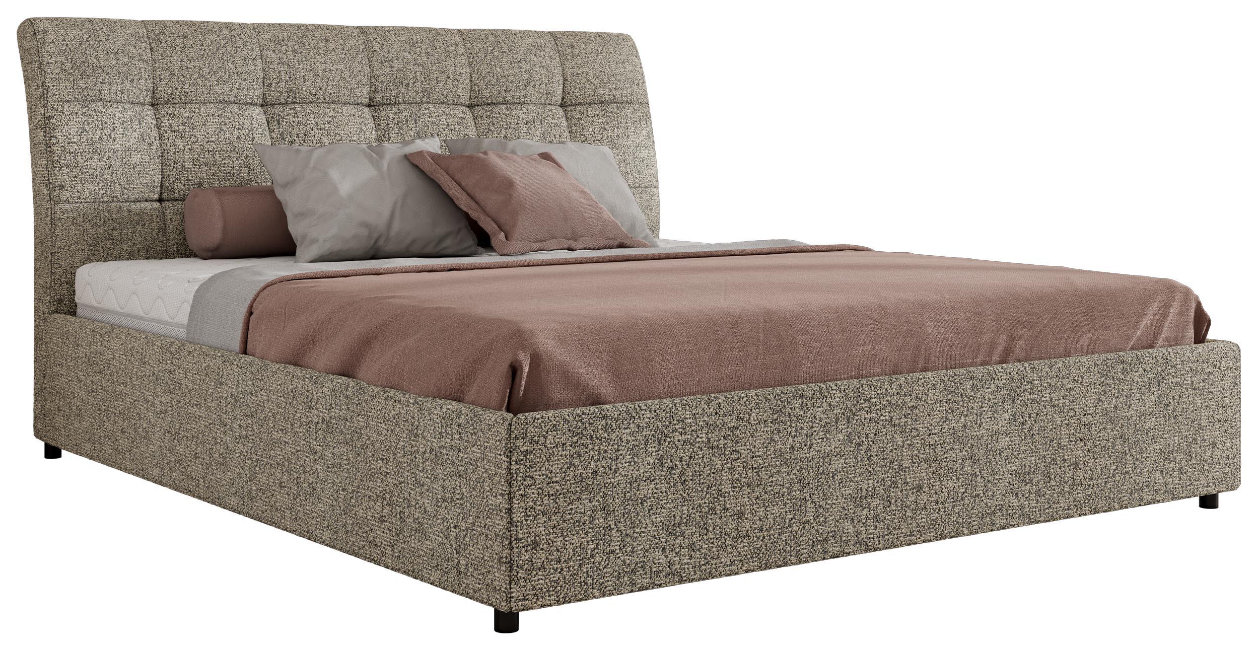 POLSTERBETT GALA CLASSIC 140/200 - Grau Strukture - Pocket-Matratze - Grau, Textil (140/200cm) - MKS