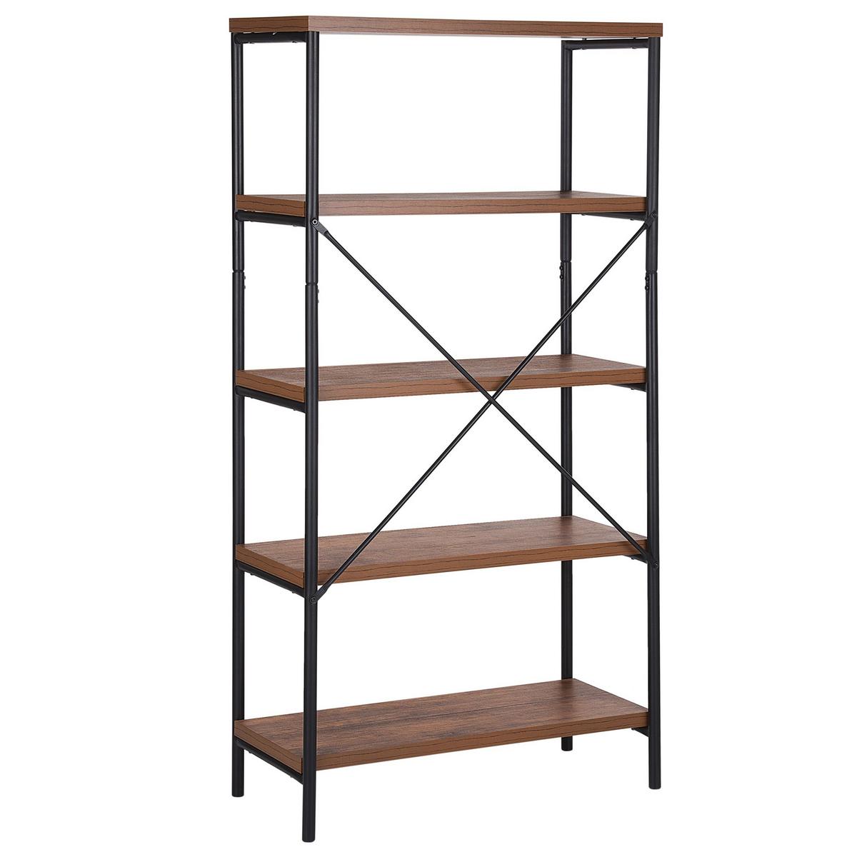 REGAL 4 Fächer Brisbane - Dunkelbraun, Holzwerkstoff (80/160/36cm) - Beliani