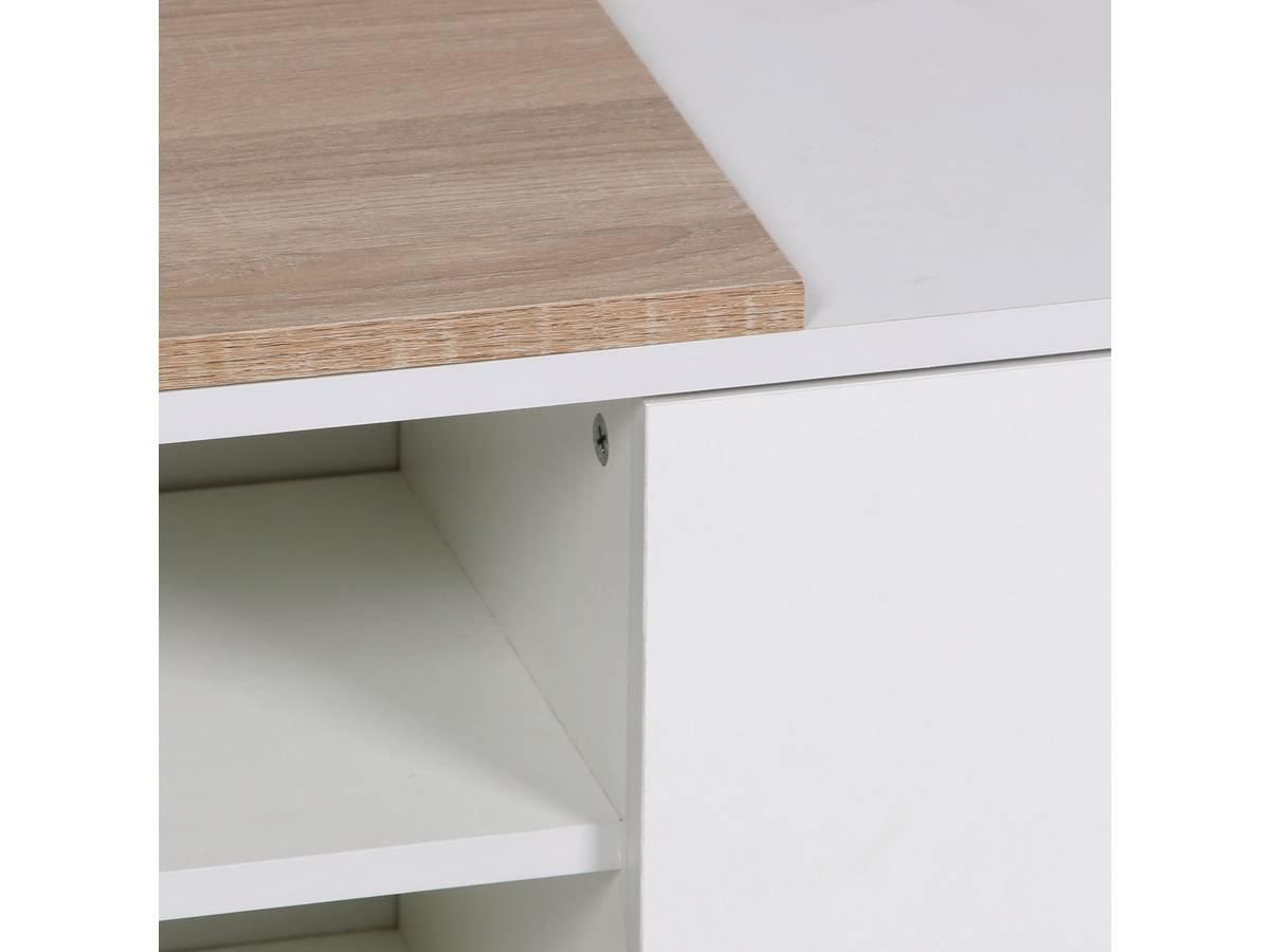 COUCHTISCH melinda weiss - Weiß, Holz (209/32/36cm) - Habitat Garten
