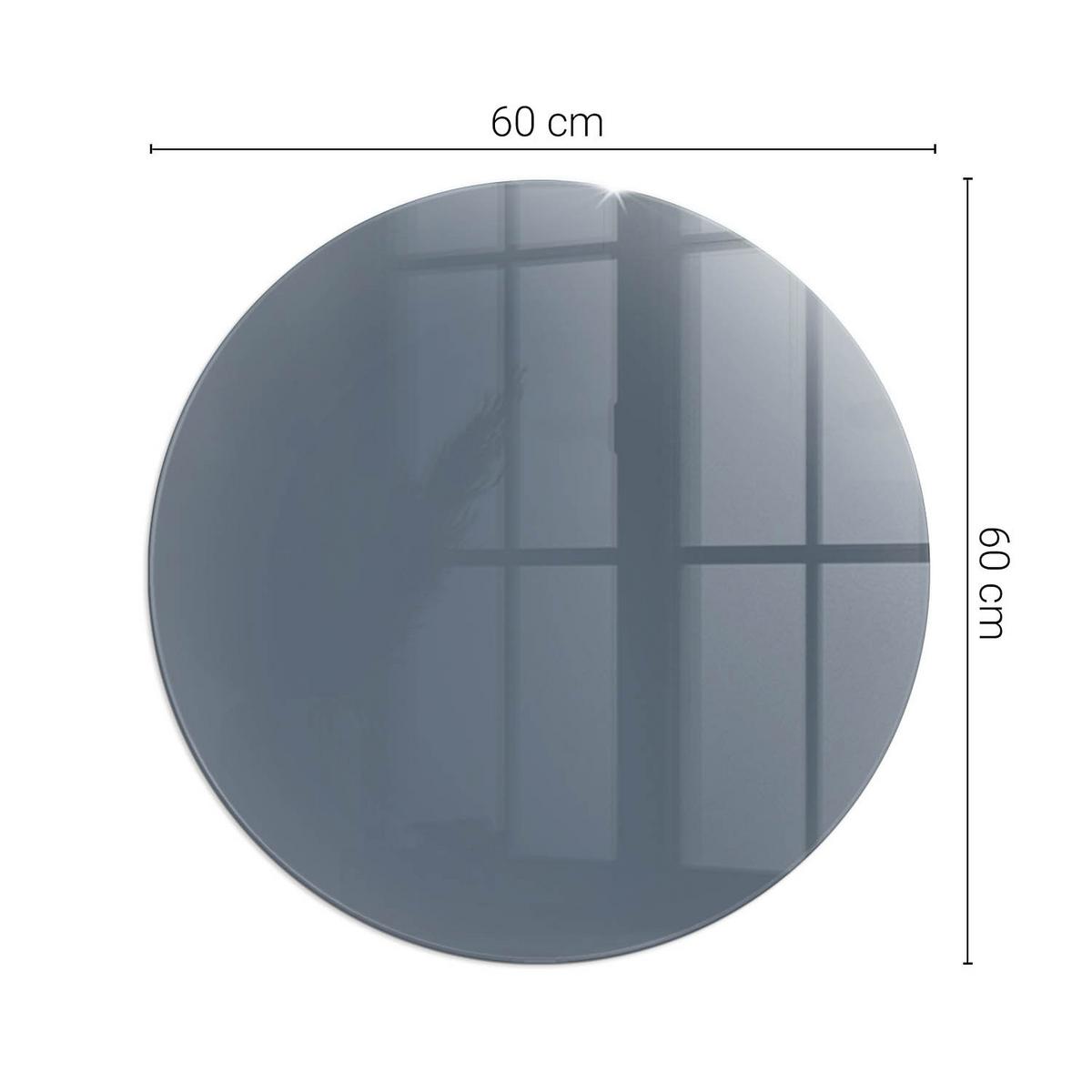 GLASPLATTE für Kamin Ø 60 cm - Dunkelblau, Glas (60/60/0.4cm) - TULUP