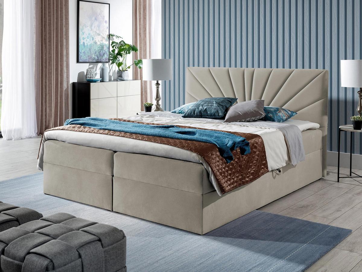 BOXBETT Top 4 - H3 - Beige, Holz (160/200cm) - MIRJAN24